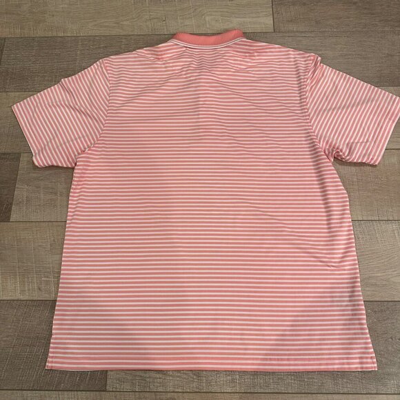 PRO TOUR MENS PINK AND WHITE STRIPE DRY FIT GOLF SHIRT SIZE XL - Picture 8 of 8